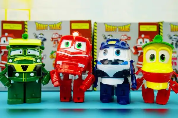 韩国变形玩具6款动感火车侠变形套装