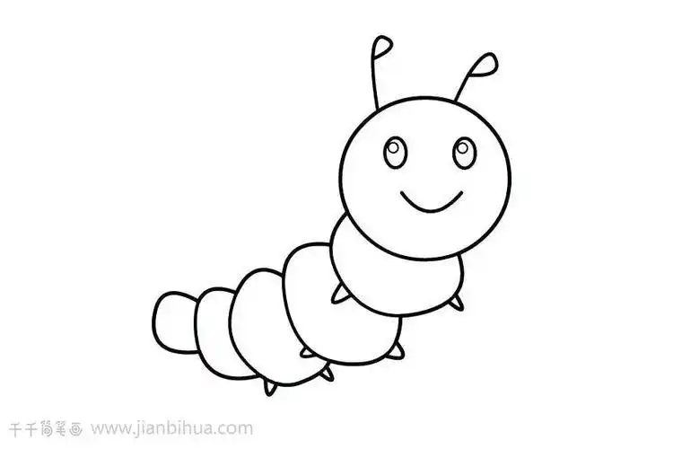 毛毛虫的简笔画毛毛虫的简笔画简单漂亮