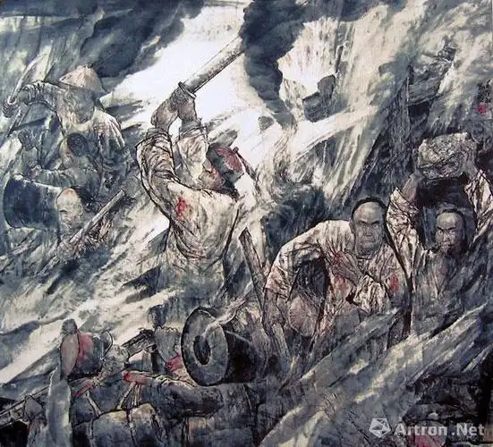 "凝固的历史"刘岩石绘虎门销烟,鸦片战争美术作品展