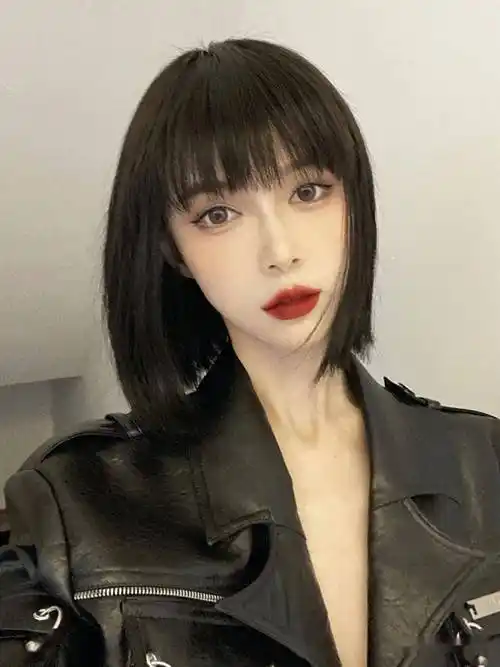 2021流行免打理网红一刀切短发100款