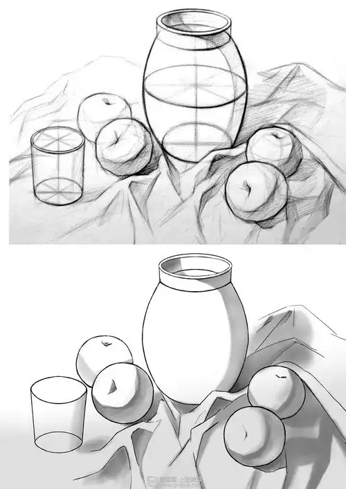 学员作业:学原画要不要学素描之组合静物素描画法训练 - 轻微课