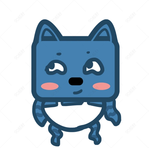 小猫方脸猫q版卡通角色动物形象聊天表情包悄悄地