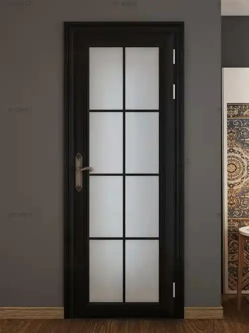 成都钛镁合金双层钢化玻璃厕所卫浴门入户门厨房门双包套室内门