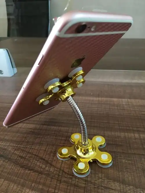 新型魔力吸盘手机支架 双面硅胶吸盘 桌面家用懒人支架多功能支架