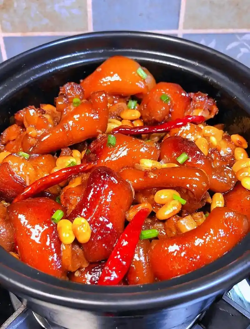 黄豆焖猪蹄家常版做法 - 抖音