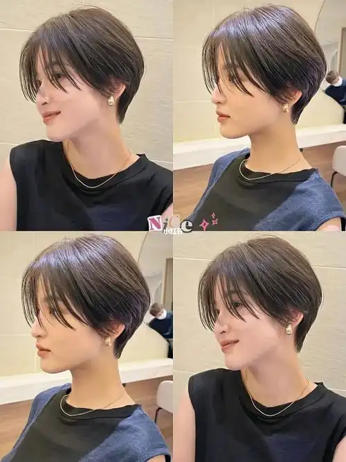 韩式女生短发显瘦减龄高级感十足免打理