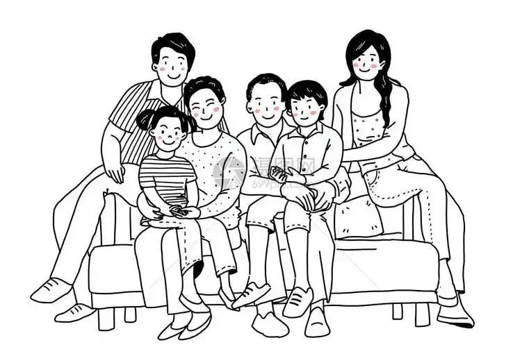 简笔画一家人