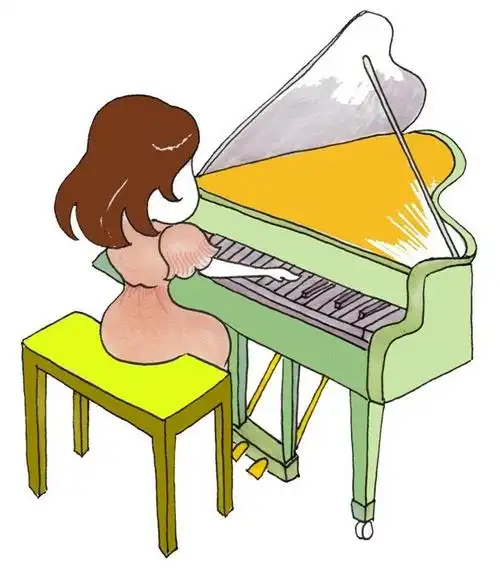 卡通人物画钢琴家的绘画教程(3)