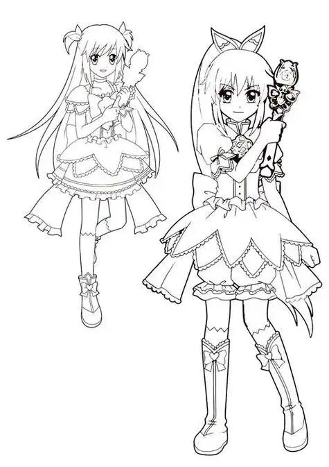 巴啦啦巴拉拉小魔仙简笔画描画本填色本图画公主幼儿童蒙纸涂色