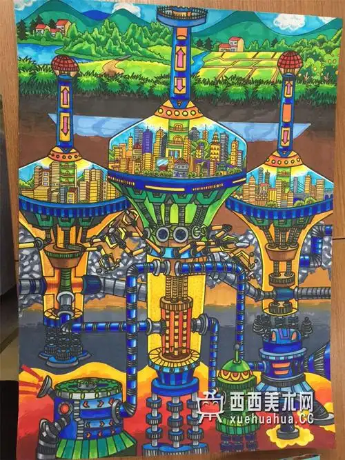 一等奖获奖科幻画未来的城市赏析