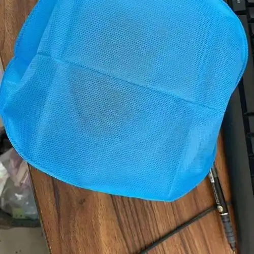 加厚一次性帽子蓝色无纺布头套无菌手术帽 医生手工帽 护士帽 平顶一