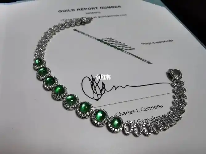 7.5w|guild证书 哥伦比亚猫眼祖母绿手链