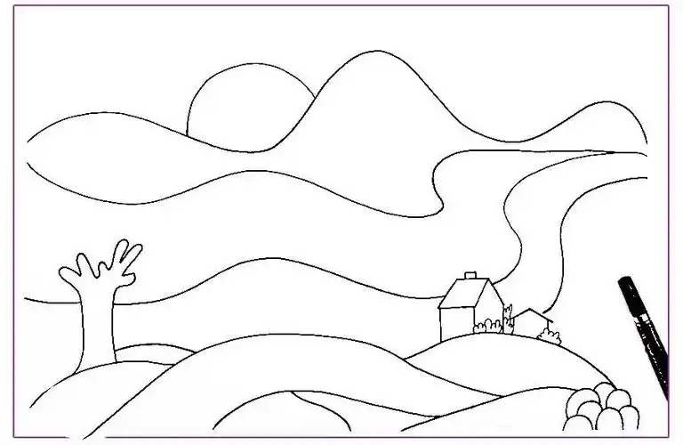 石家庄市东马路小学"线上美术课堂"之《四季的梯田》5.20