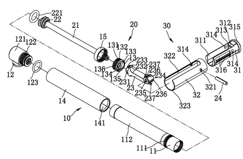 cn201155441y_具t型把手的双筒壁打气筒结构失效