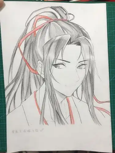 用手绘的魏无羡当手作模特,没错就是那么漂亮