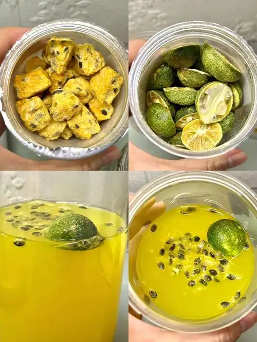 自制夏日百香果饮品