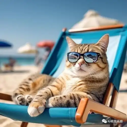 最会享受生活的猫咪,海边度假照抢先看