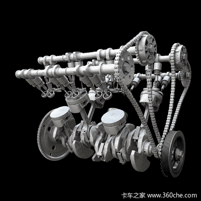 采用了这款发动机,它的6个气缸分为2组呈v字形状布置,所以称为v6发动