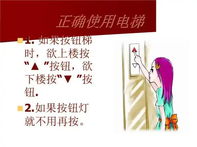 电梯安全使用图解ppt
