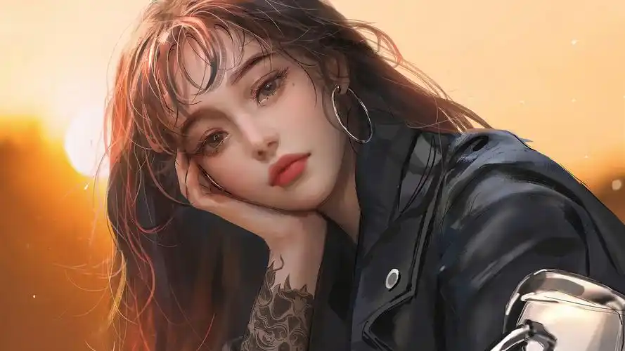 可爱少女 厚涂画 动漫美女壁纸