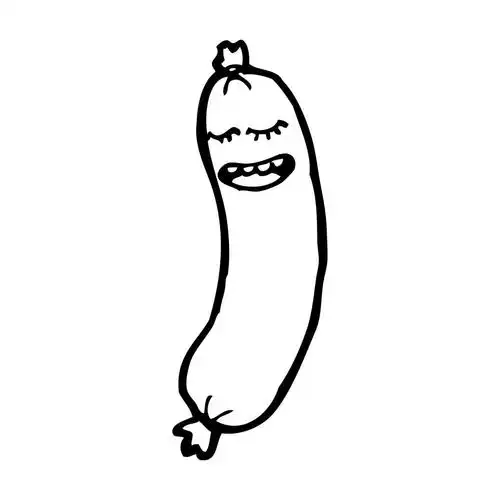 香肠卡通,向量,在白色背景上的香肠卡通