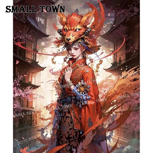 红狐与女孩狐女狐仙海报墙贴纸家居出租屋宿舍卧室艺术贴墙防水贴