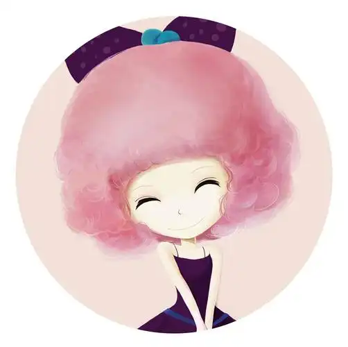 眯眼微笑的花花姑娘茉莉姑娘头像