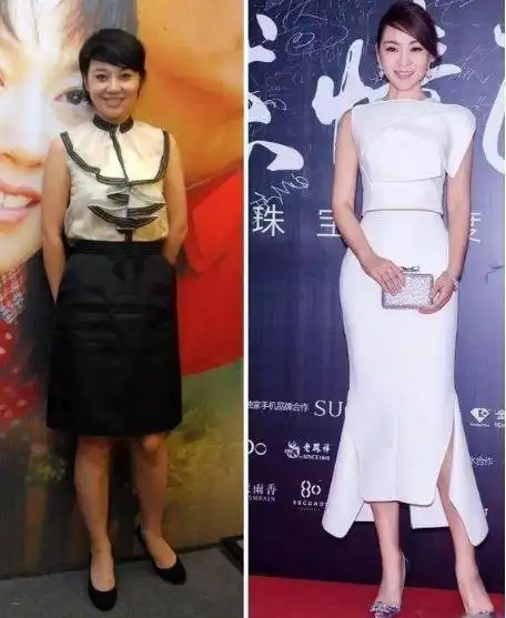 闫妮瘦身前后对比照胡歌与闫妮合照终于,经过不懈的努力,成功减掉了30