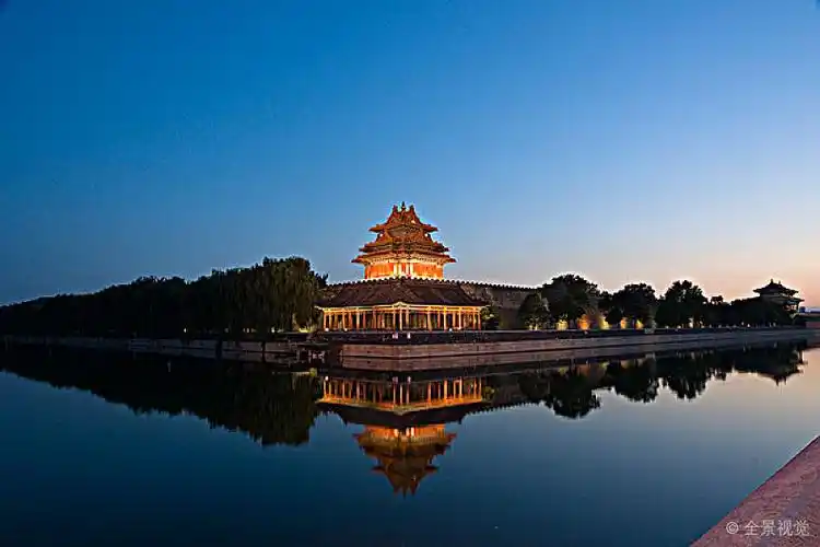 北京故宫博物院角楼夜景_高清图片_全景视觉