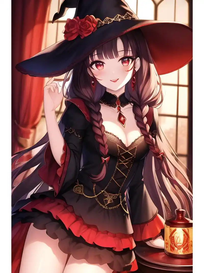 动漫二次元人物可爱女巫