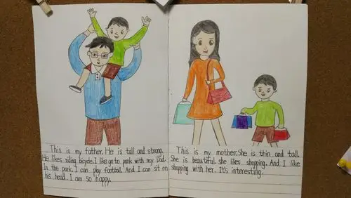 绘出美好生活——记小学三年级my family英语绘本制作活动