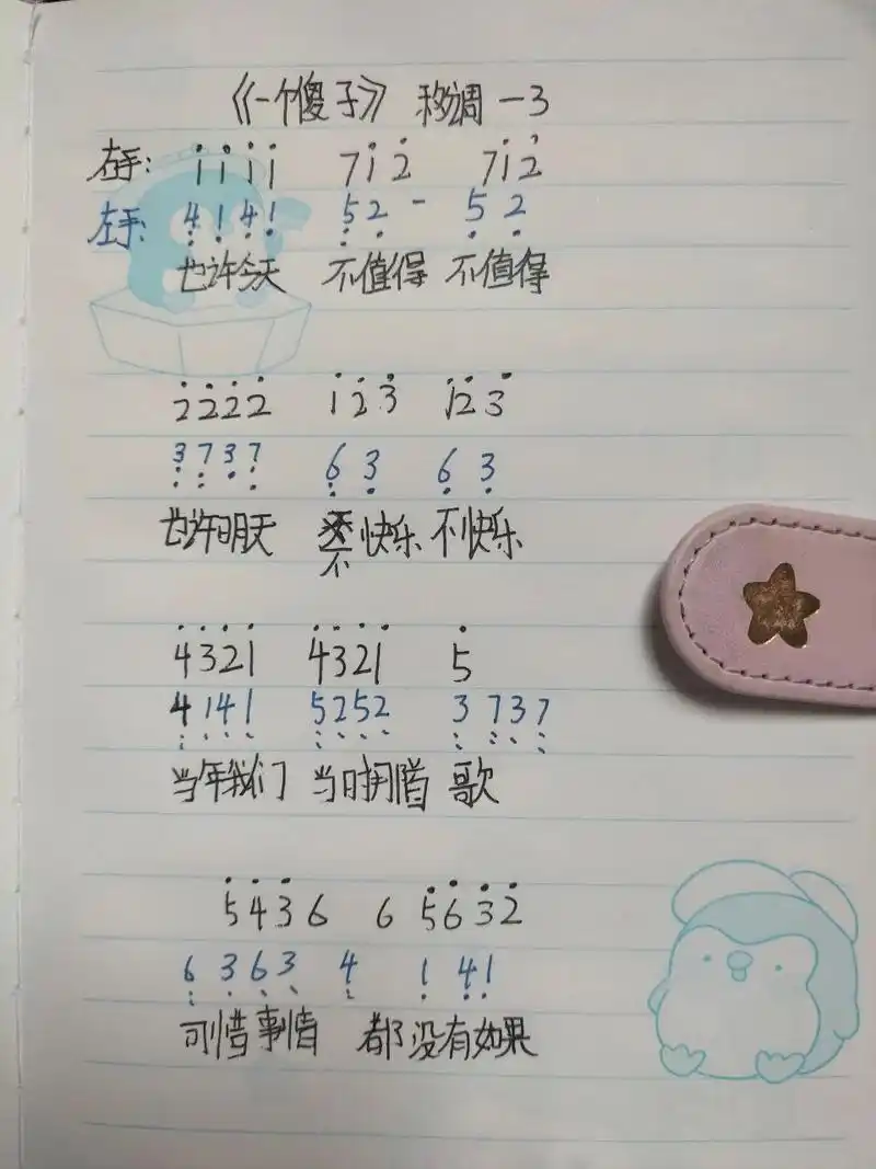 《一个傻子》简谱 赞过10我弹给你们听