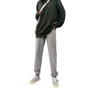 灰色运动裤女裤子春秋季宽松休闲卫裤2020新款显瘦百搭韩版束脚裤