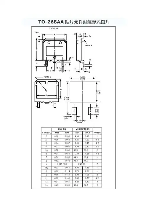 贴片元件封装尺寸图