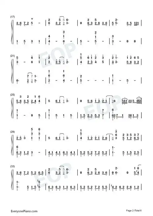 熹微有翡插曲双手简谱预览2