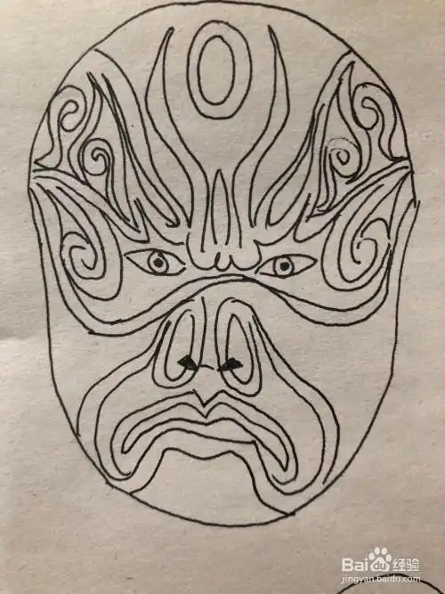 京剧脸谱简笔画图片京剧脸谱图案简笔画戏曲大花脸简笔画教你画京剧