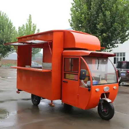 厂家热销电动多功能三轮小吃车油炸车烧烤车麻辣烫车串串香车