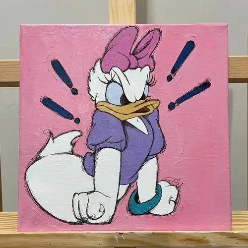 迪士尼黛西丙烯画握紧我的小拳拳