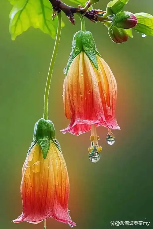 红花绿叶,相映成趣.