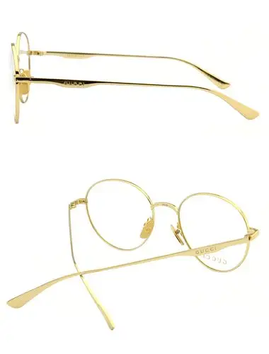 中性款光学镜架gg0337o51/53mm复古圆形全框合金轻近视眼镜框眼镜架