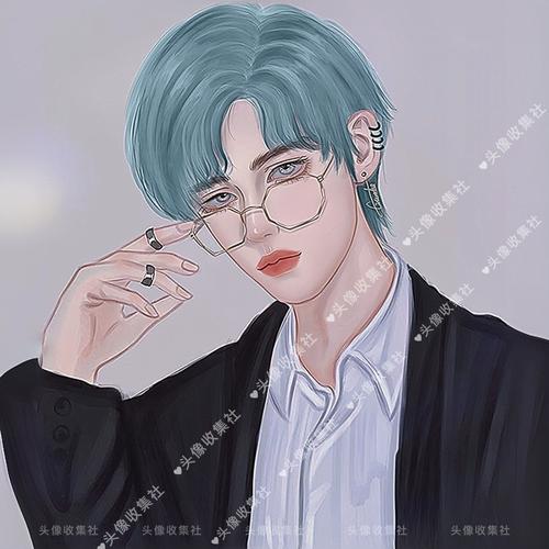 头像 高清图片 男卡通 动漫手绘 戴眼镜男生 头像收集社 自动发货
