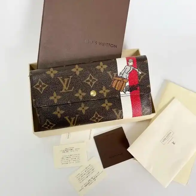 lv路易威登老花限量门童系列长款钱包