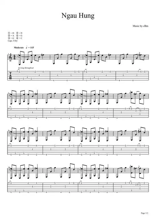 pdd洪荒之力指弹谱_ngau hung吉他独奏谱_电音神曲-明明简谱网