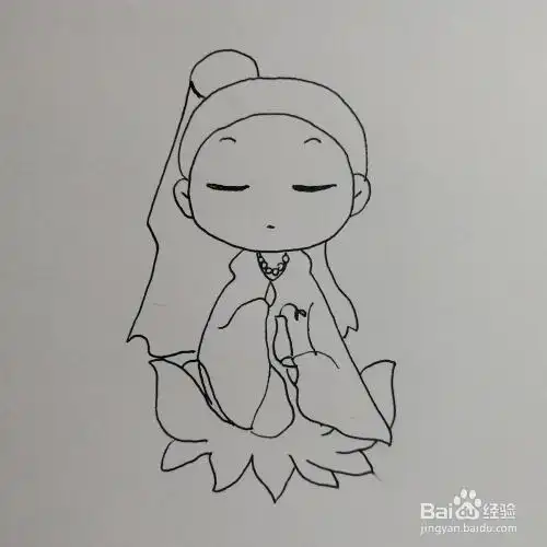 简笔画观音头像图片