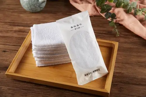 27g湿巾定制 棉质酒店湿毛巾 餐饮一次性棉湿巾湿毛巾 印logo