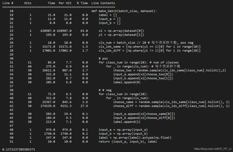 使用lineprofiler找出代码的计算瓶颈