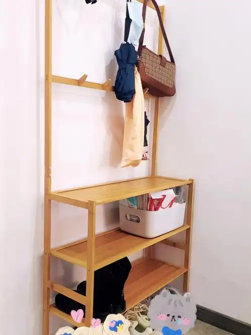 三十出头的实木置物鞋架真的爱了