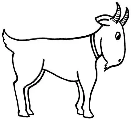 billy goat clipart black and white