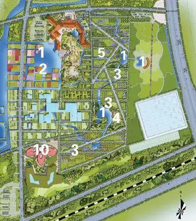 保定市农业生态园核心区及特色农业示范观光区平面图