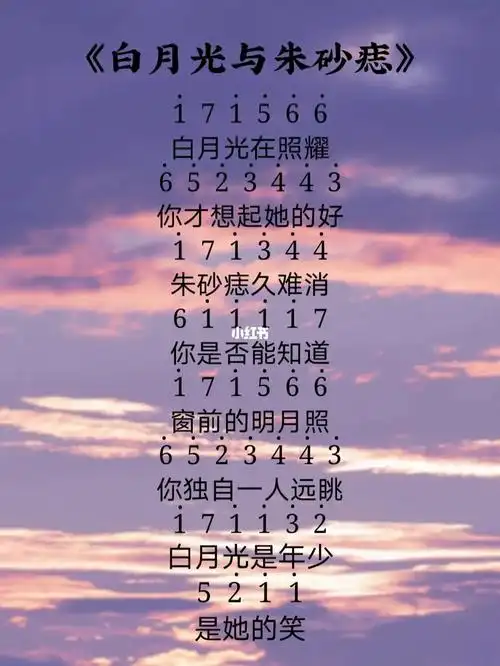 白月光与朱砂痣拇指琴琴谱